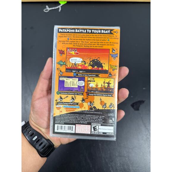 Patapon (Sony PSP, 2008) Complete CIB Rhythm Strategy Game - Picture 2 of 3